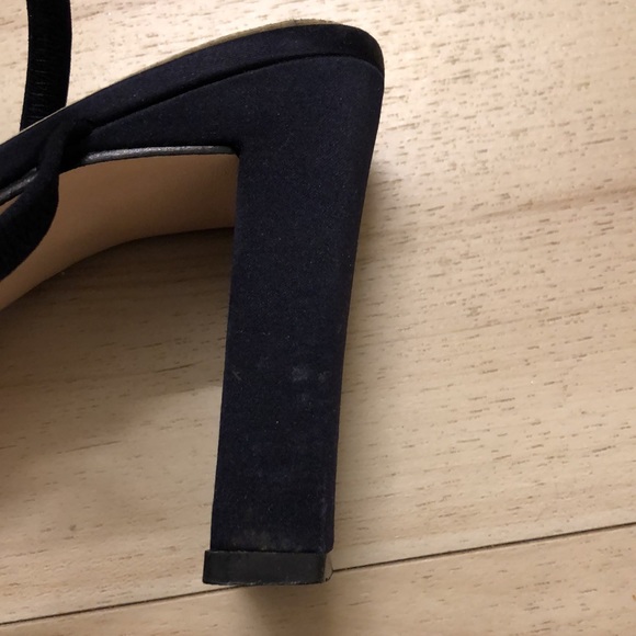 J G Hook  Navy Blue Strappy Block Heels Size: 7.5 - Picture 8 of 9